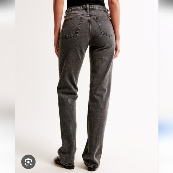 A&F | 90s Straight Mid Rise Jeans in Washed Black| Sz 31| Grunge, Normcore, 90s - Picture 2 of 9